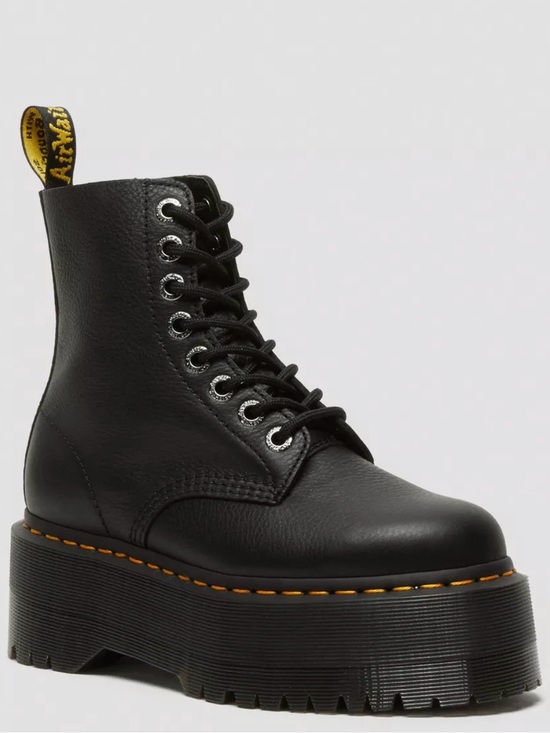 Dr. Martens Shoes - Dr. Martens 1460 MAX LEATHER PLATFORM BOOTS in Black Pisa Size 9